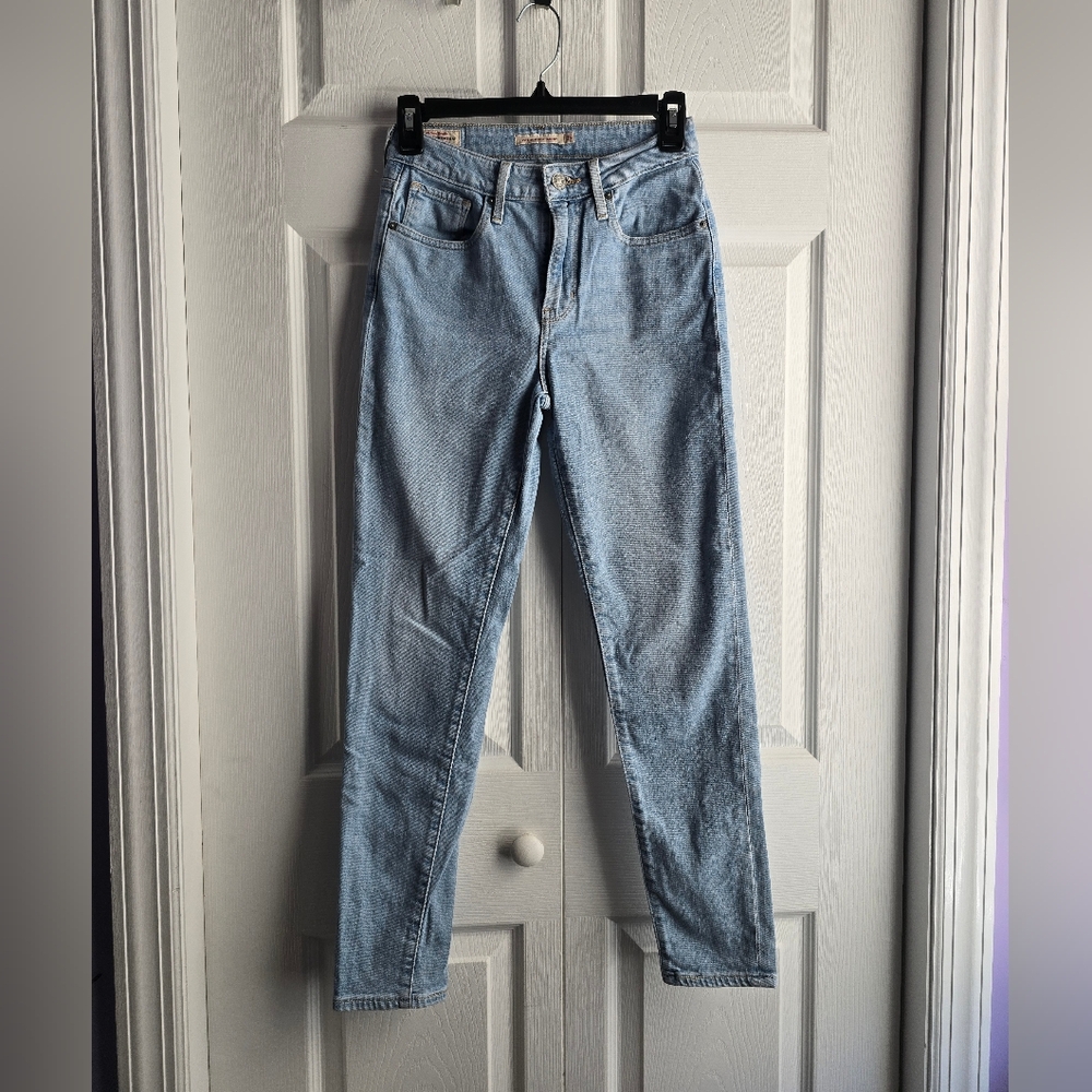 Levi's Women's Light Blue 721 High Rise Skinny Jeans Size 25 Length 35.5in